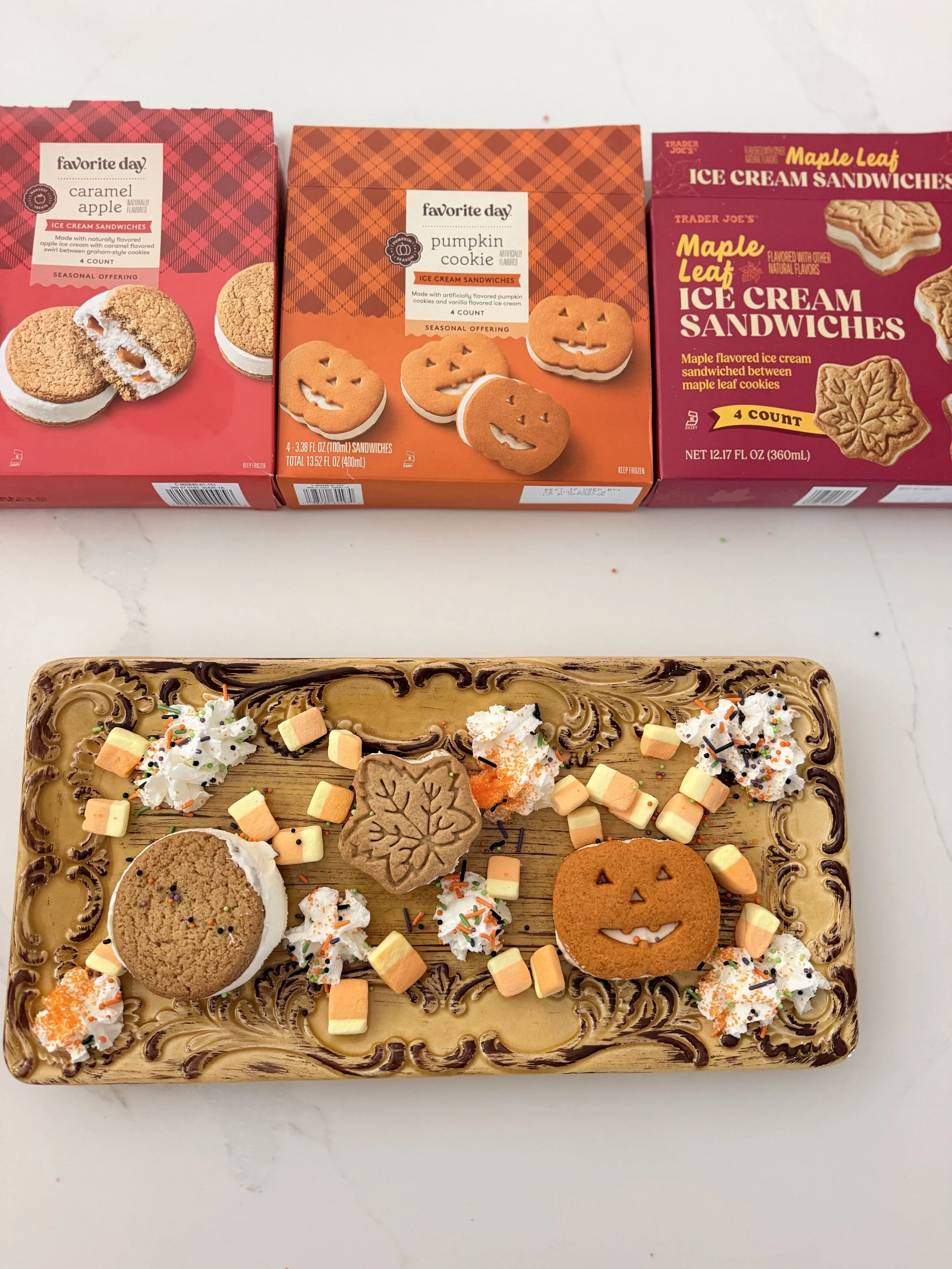 Fall Ice Cream Sandwiches from Target and Trader Joe's