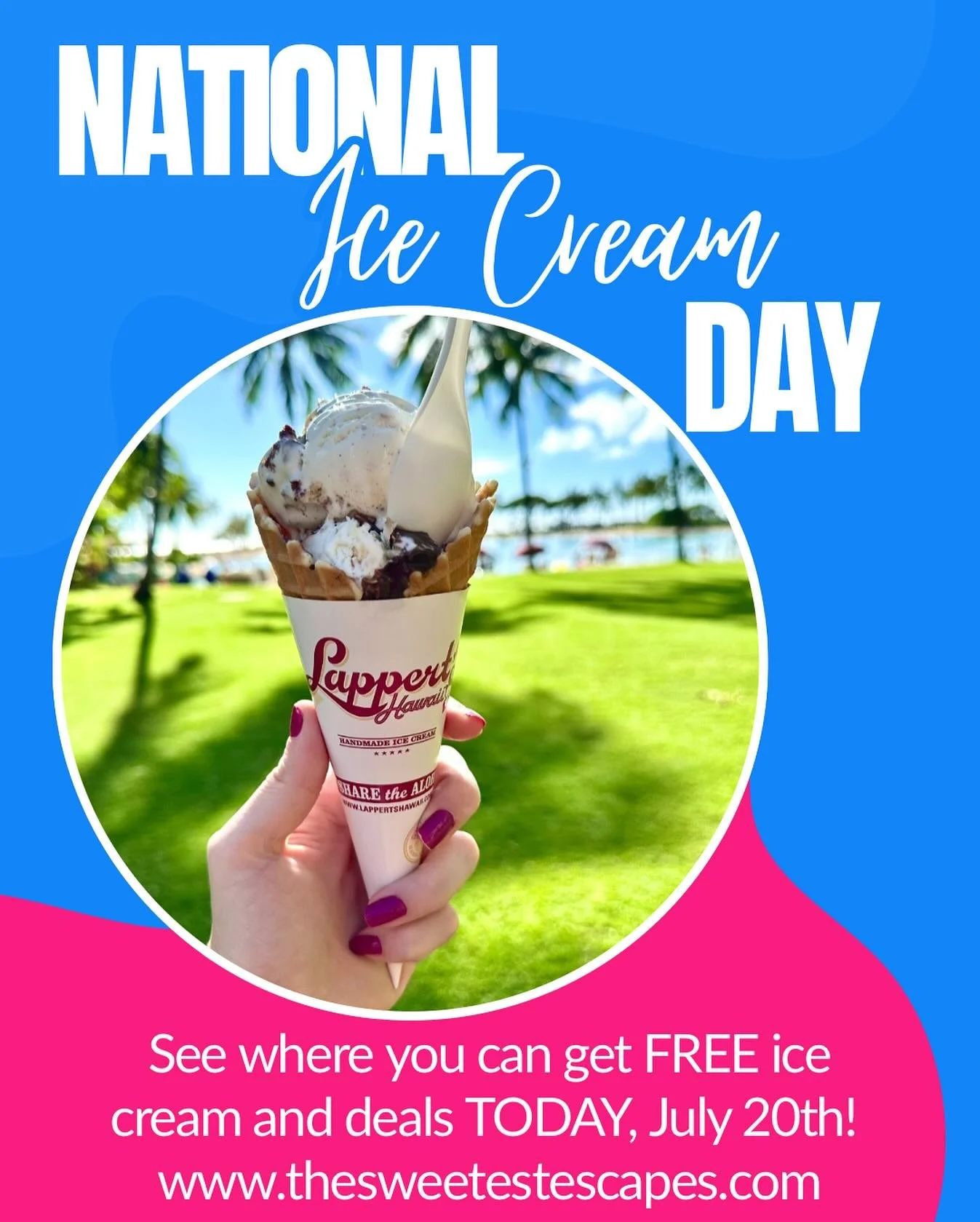 🍨🍦Happy National Ice Cream Day!! 🍦🍨

We have compiled a full list where to get free scoops and deals at your favorite scoop shops like @dairyqueen @baskinrobbins @coldstone 🔗 in bio!

🍦🍨Where will you celebrate today??🍨🍦

#nationalicecreamda