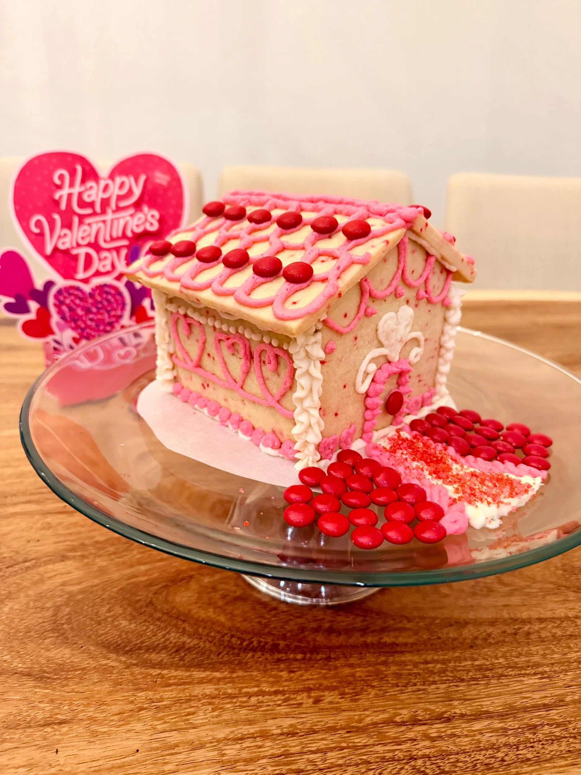 Valentine’s Day Sugar Cookie House (Easy, No Gingerbread Required)