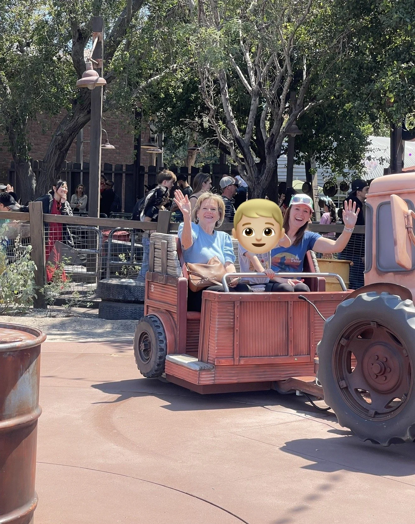 Best toddler ride in California adventure, multigenerational love.