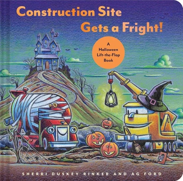 Construction Site Gets a Fright cover - children's halloween book