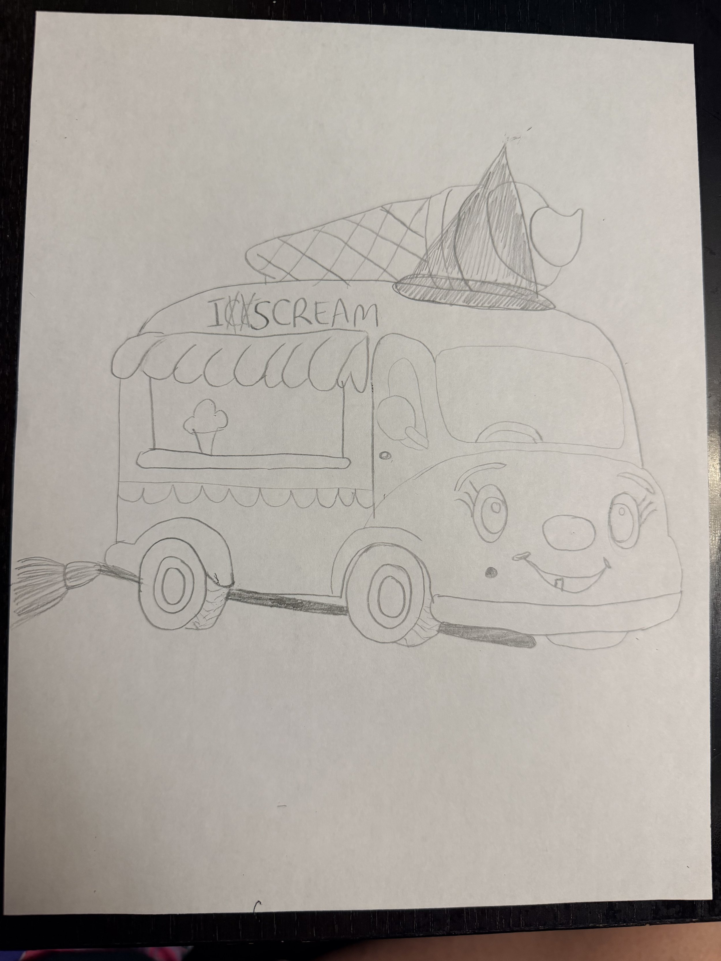 Ice Cream Truck sketch as a witch