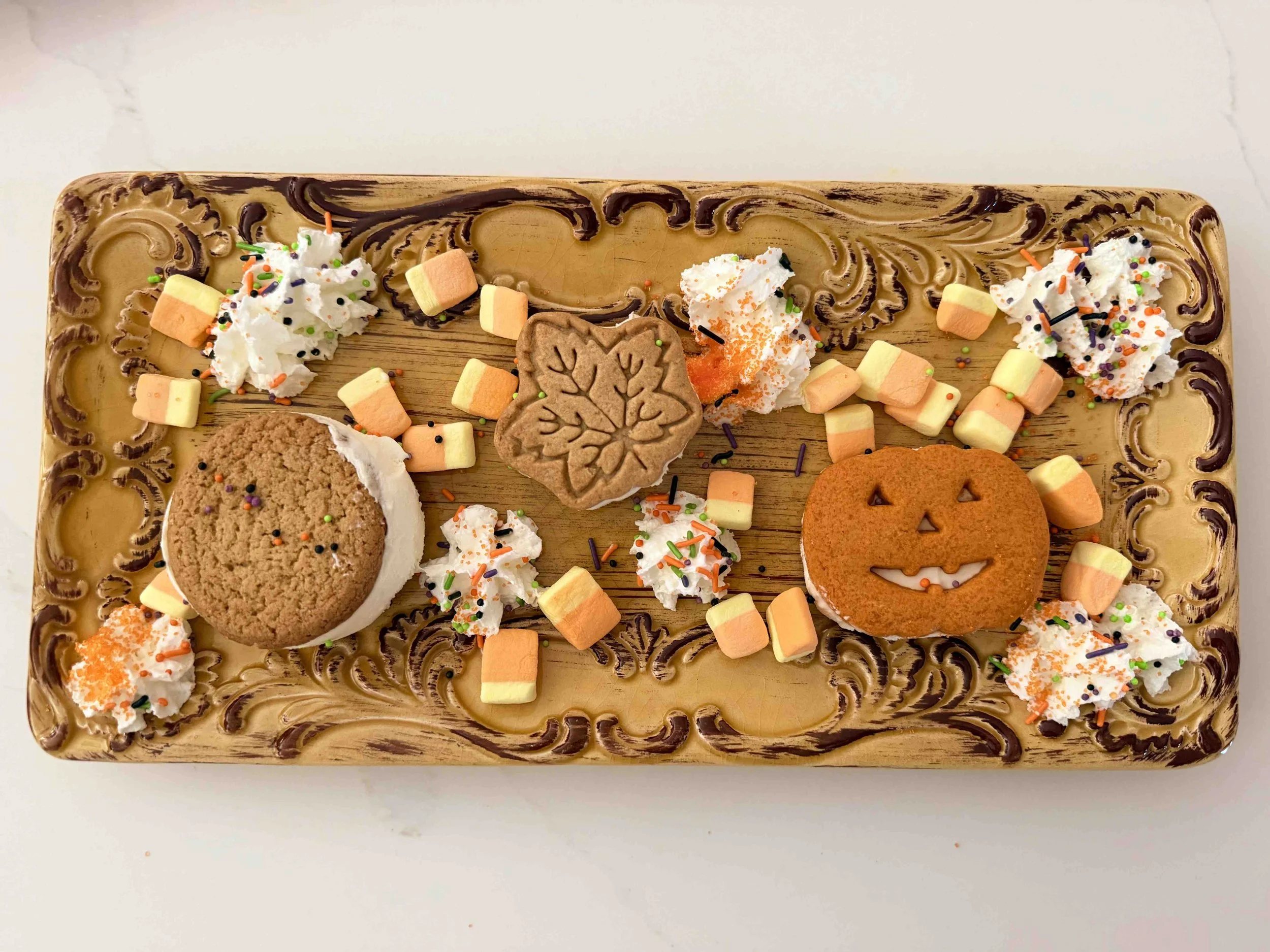 Fall Ice cream sandwiches - pumpkin, apple and maple flavored