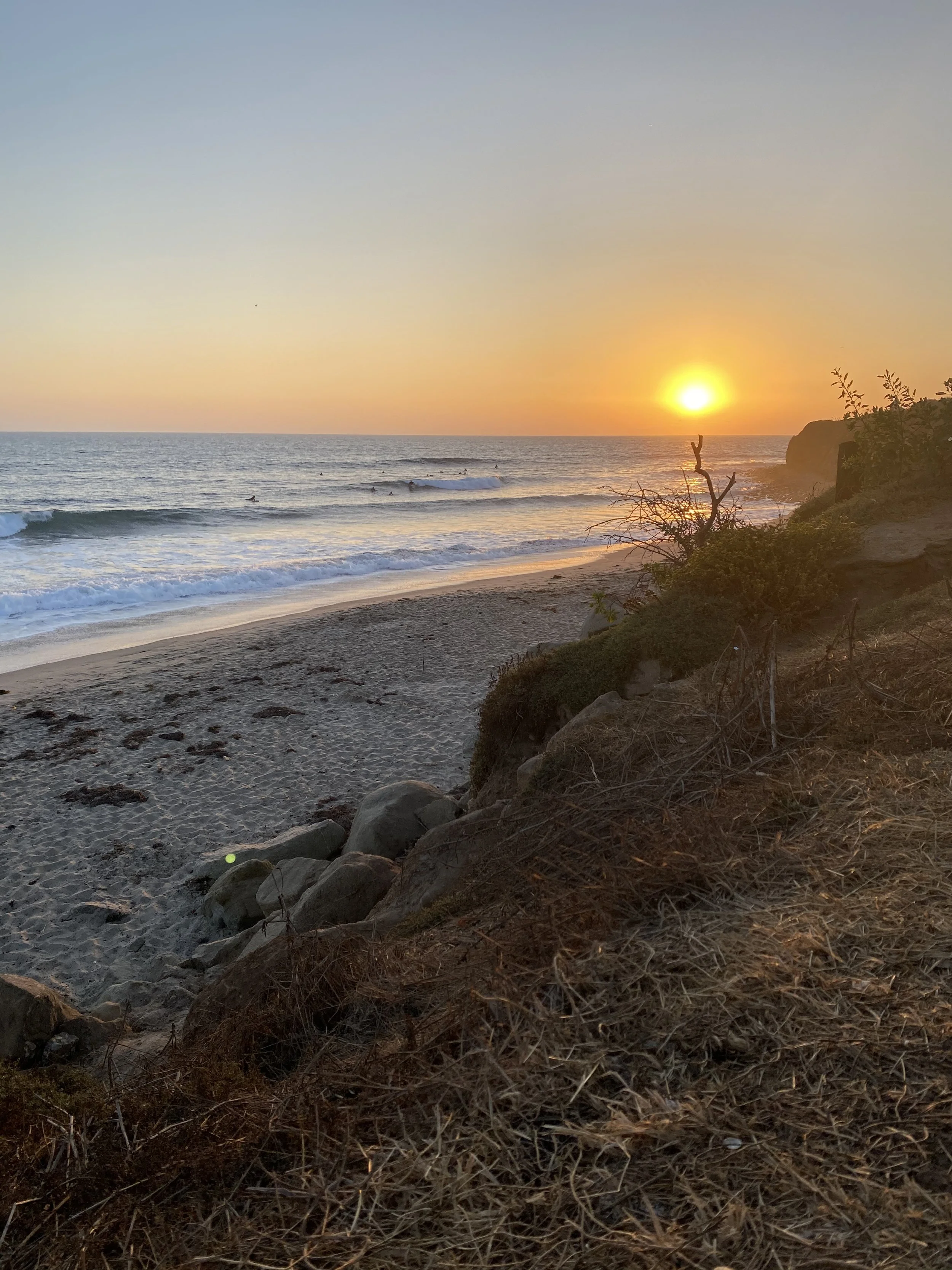 Malibu beach sunset views