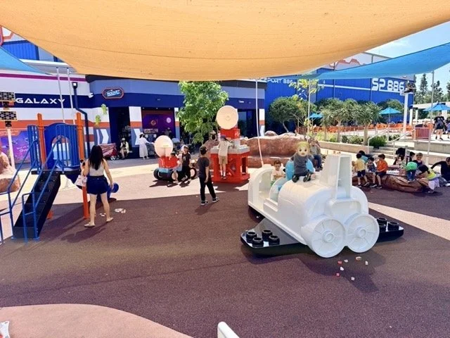 LEGO Galaxy playground with space-themed play structures at LEGOLAND California