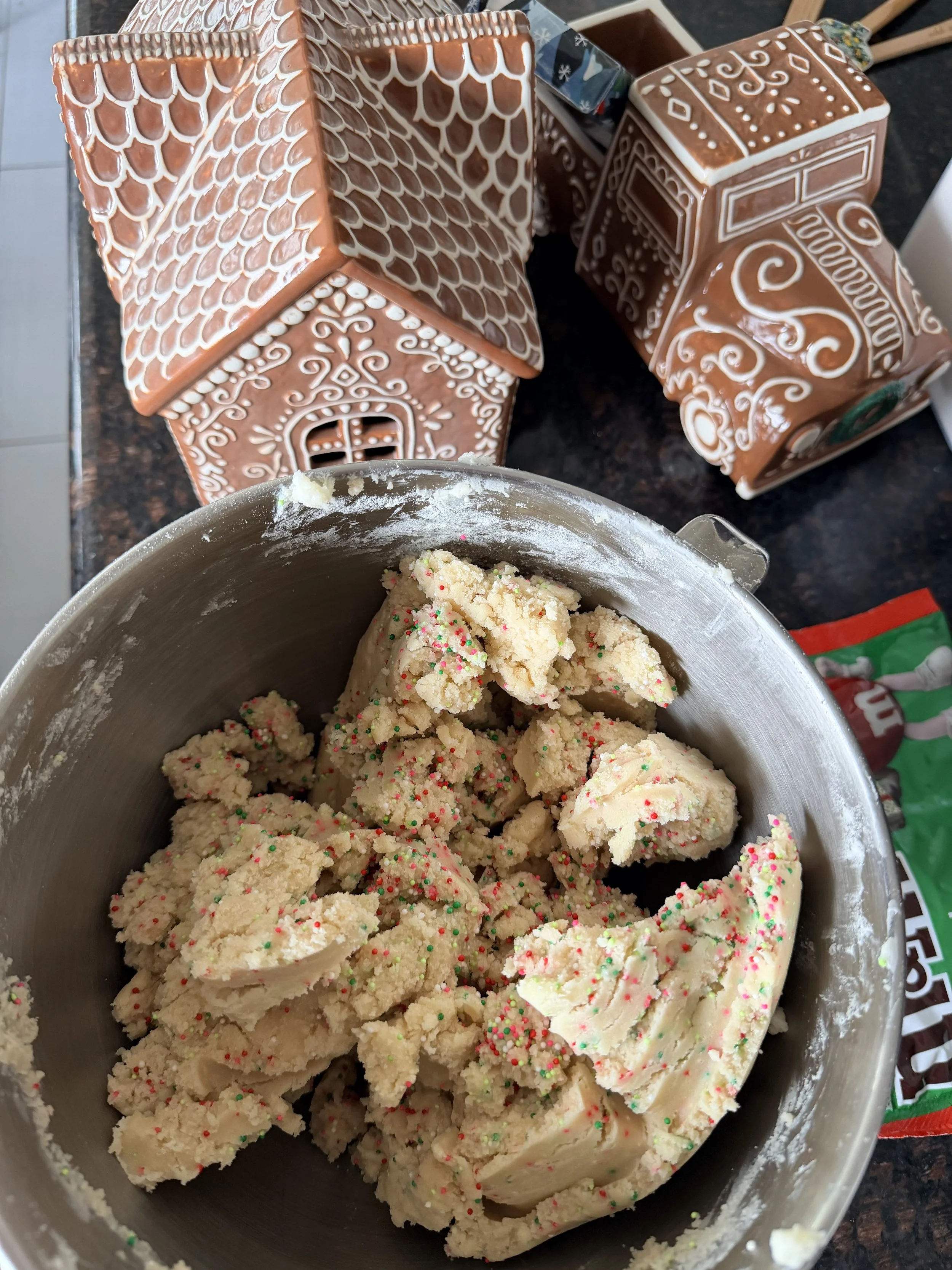 Sugar Cookie Dough with Sprinkles for Sugar Cookie House