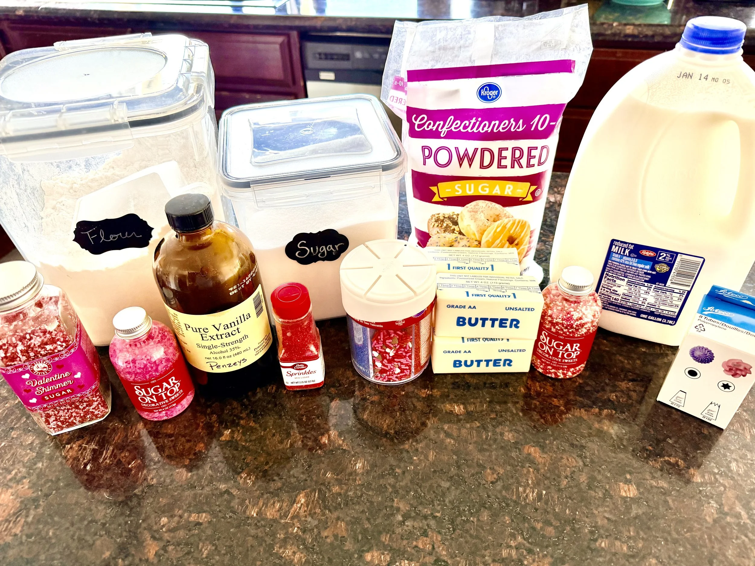 Ingredients for a Sugar Cookie House