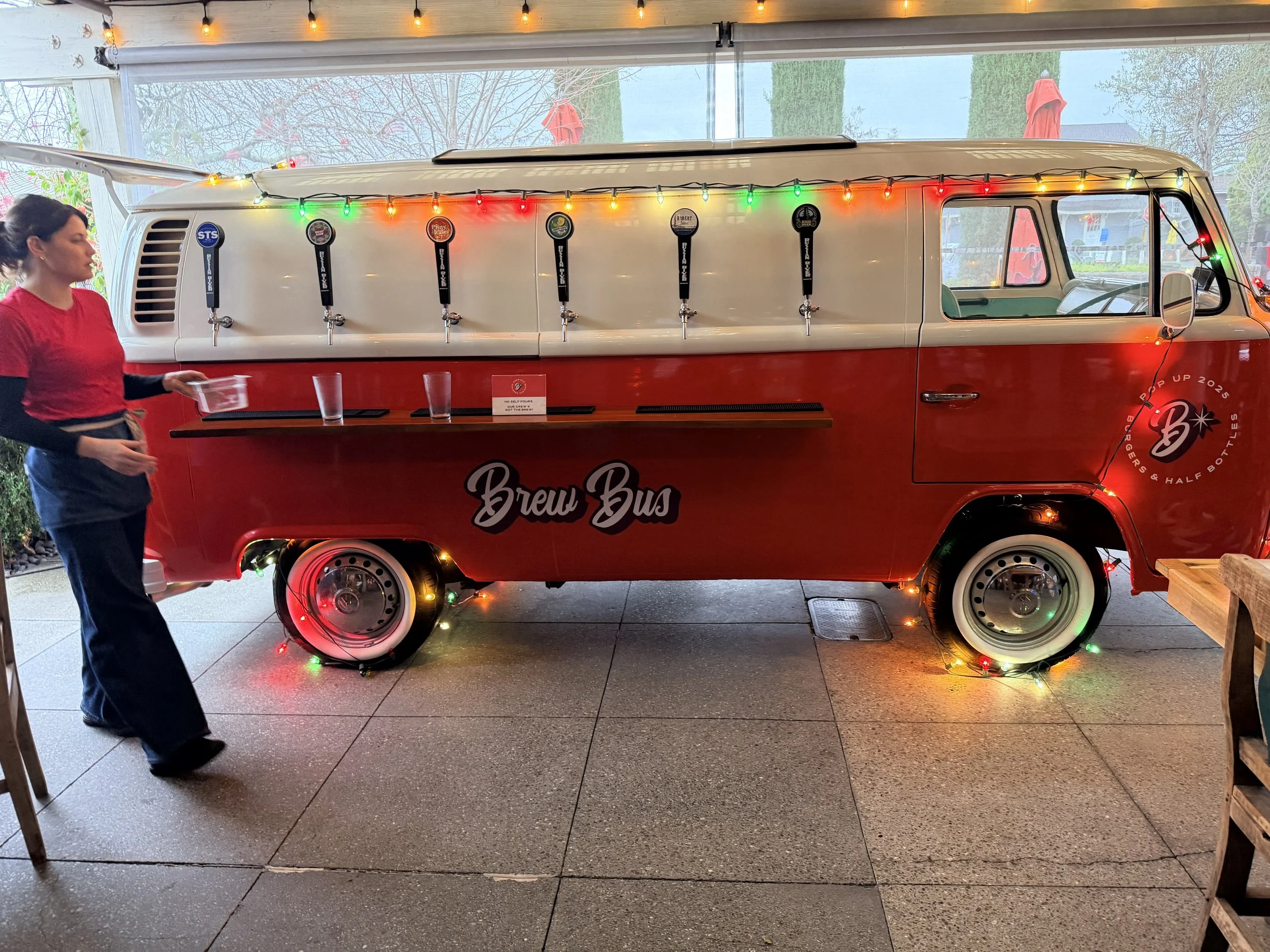 VW Brew Bus at Burgers and Half Bottles Pop-up