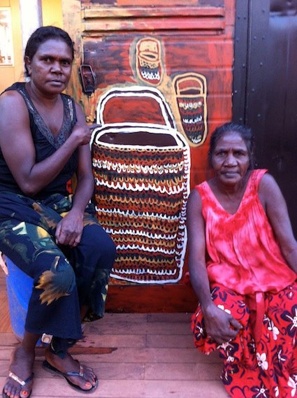  Image: Elcho Island based artists Margaret Gudumurrkuwuy and Ruth Lulwarriwuy. (2011) 