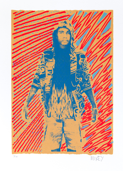  Mikey Gurruwiwi,  Ngarra , screen print on Fabriano paper, 32 x 21cm 2012. Image courtesy the artist and Buku-Larrnggay Mulka Centre. 