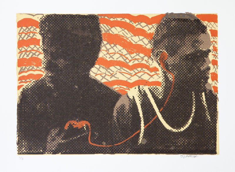  Djuwuakan #2 Marika,  Marri , screen print on Fabriano paper, 32 x 21cm 2012. Image courtesy the artist and Buku-Larrnggay Mulka Centre. 