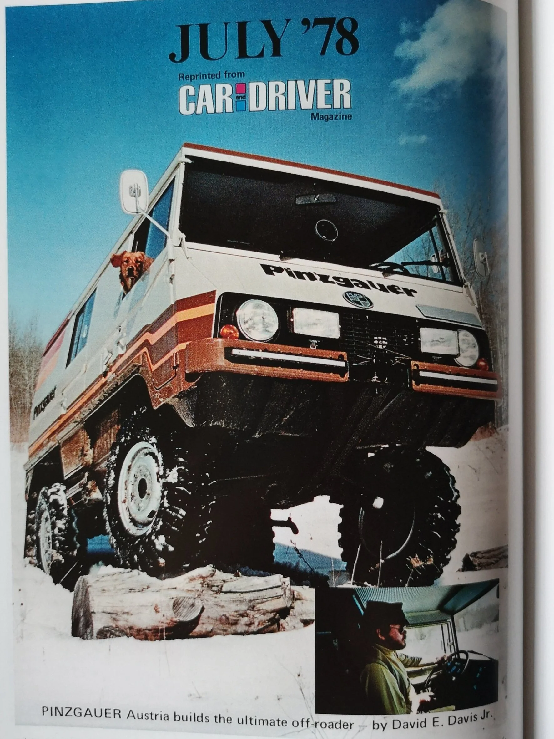 The ‘civilian’ Pinzgauer never really took off in the United States despite positive media coverage such as this.