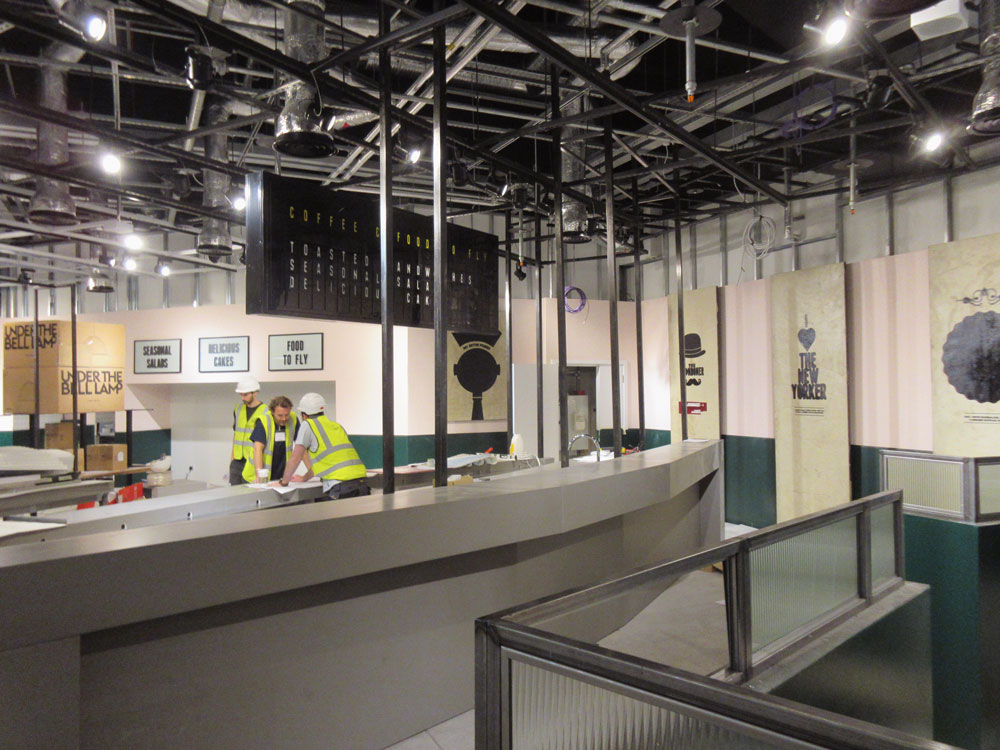 On site: Benugo Luton Airport nearly reaching completion.