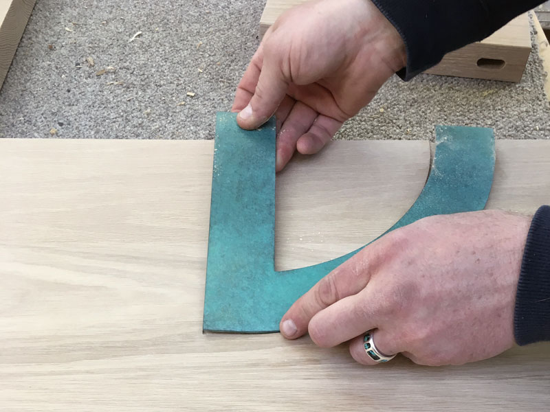 Testing out the copper inlays.