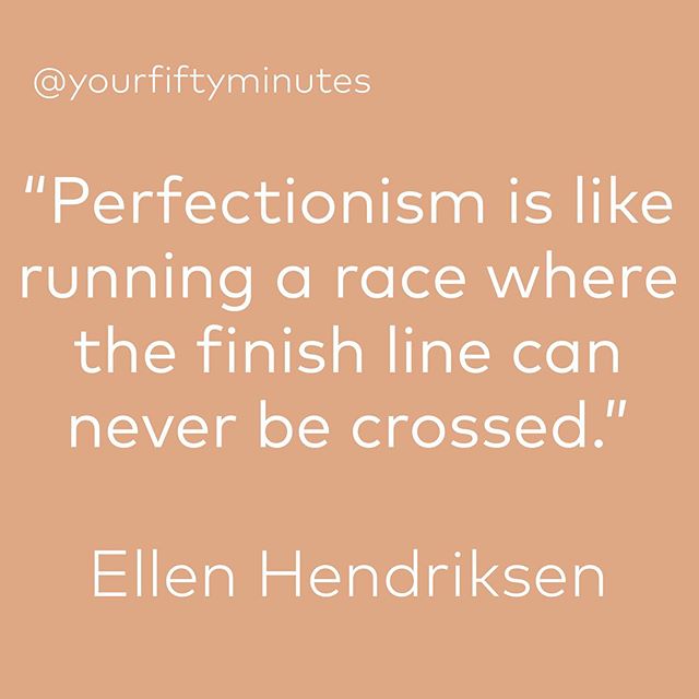 Perfectionism; a tiny bit can be good but huge amounts of it can be self-defeating and leave us with the constant feeling of never being good enough. .
.
When we hold ourselves to unrealistic expectations in any area of our lives, like our relationsh