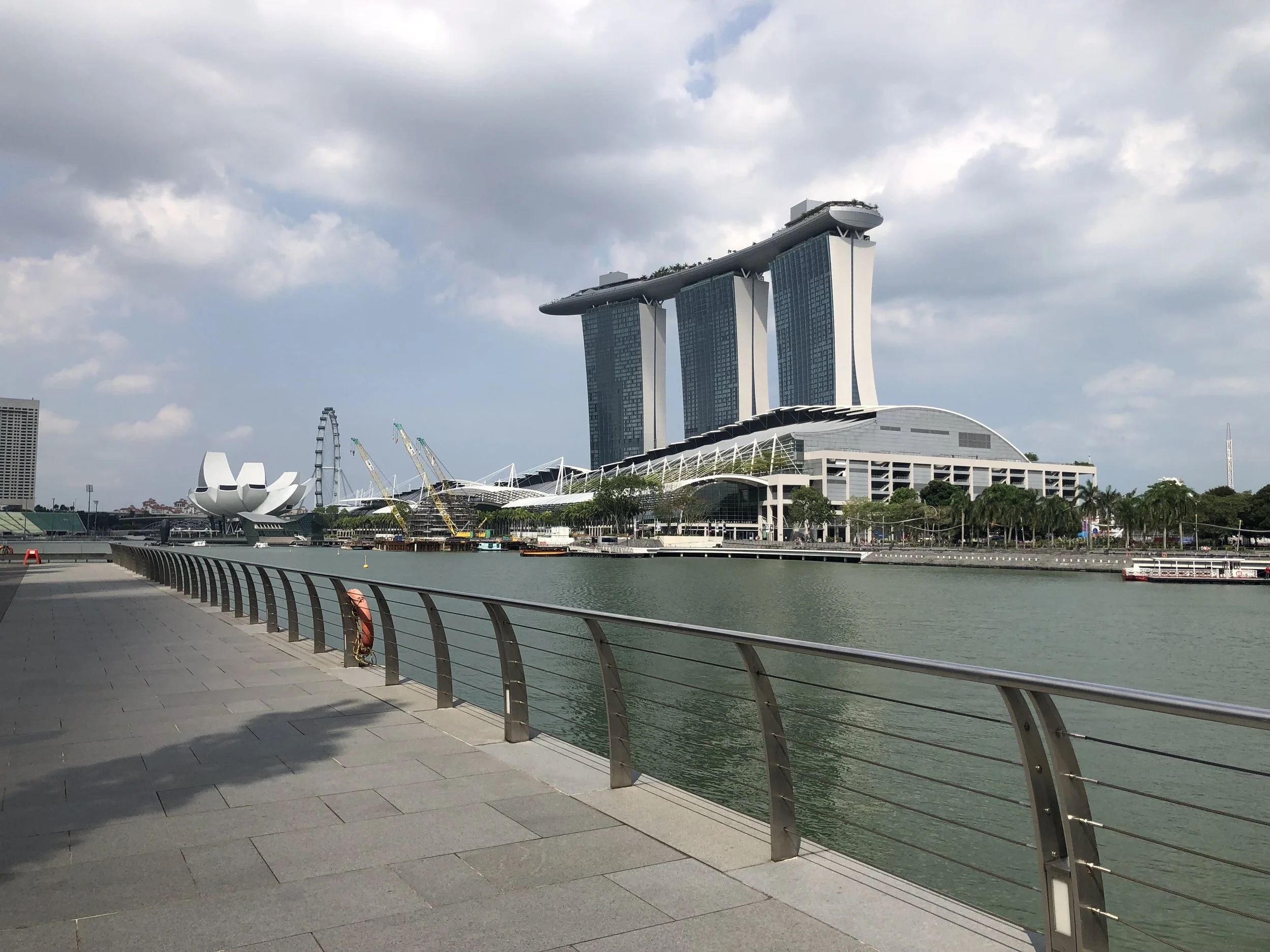 On the harbor towards Gardens by the Bay, I could see Marina Bay Sands, a hotel and shopping complex.
