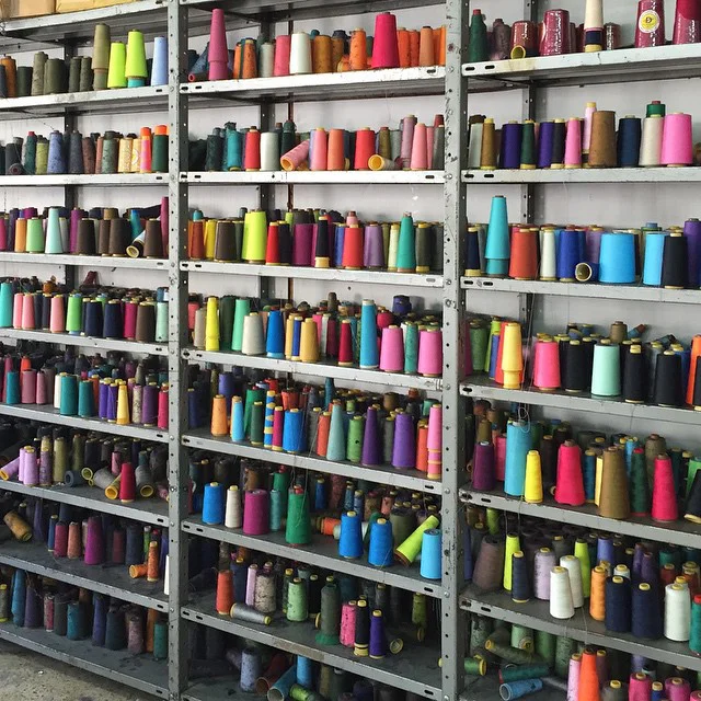 Thread from the Arja textile factory in Beit Jala