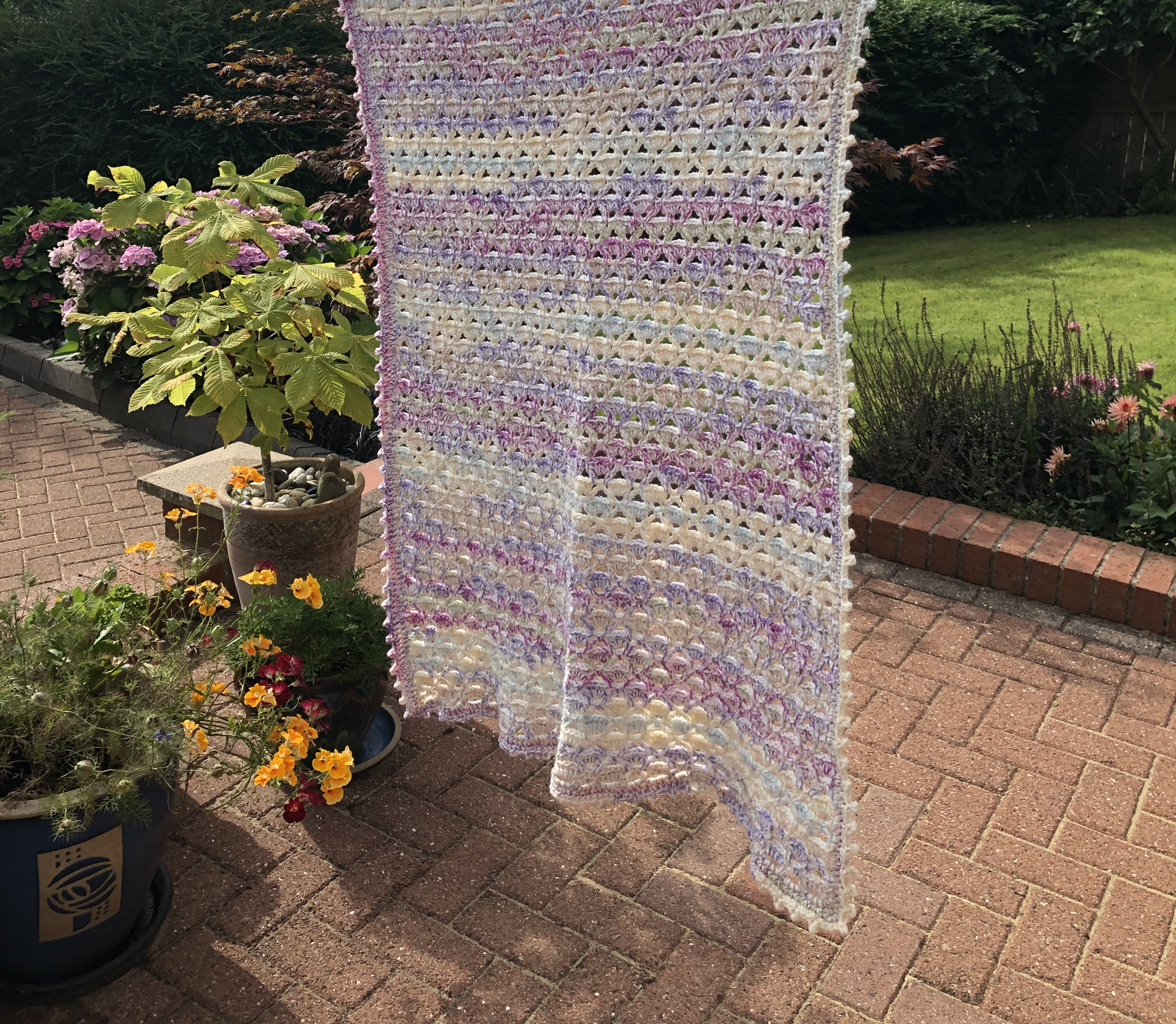 Raspberry Ripple Blanket - Crochet PDF Pattern
