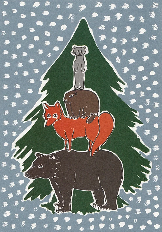 Christmas card, Blumengalerie St. Moritz