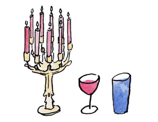 Illustration, Kandelaber