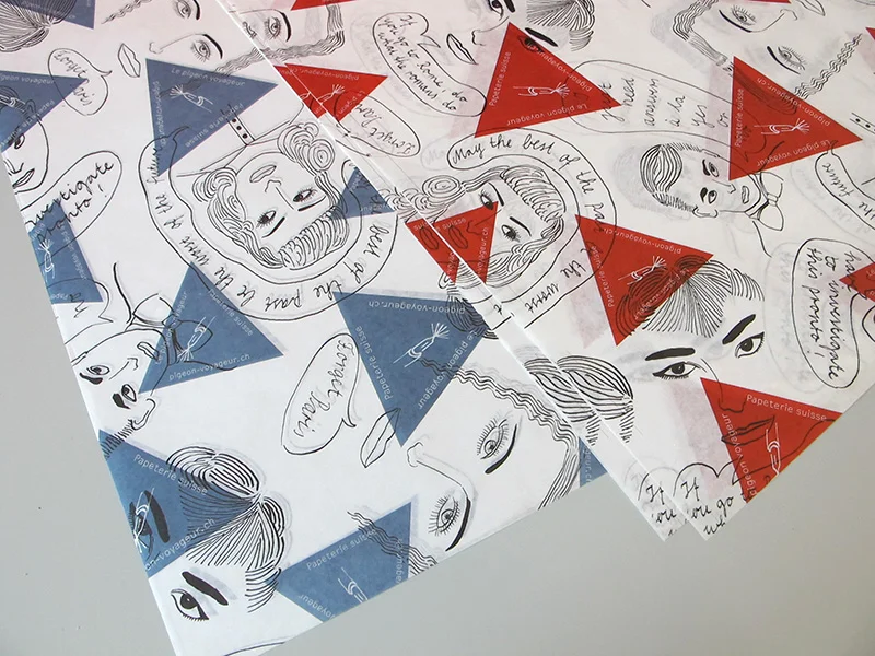 Wrapping paper, Le pigeon voyageur