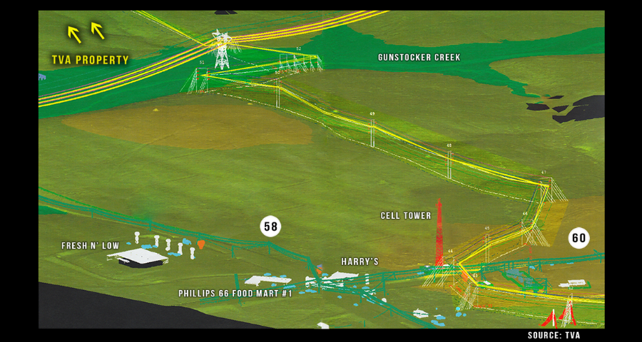NEW, UPDATED MAPS Showing TVA's Path Across the Land in Georgetown