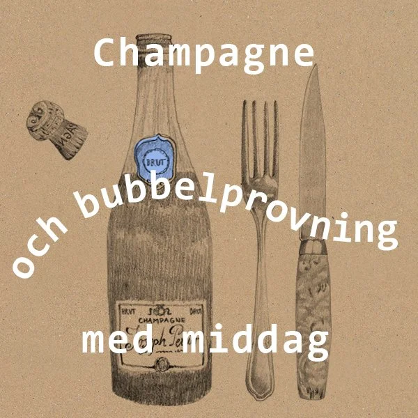 CHAMPAGNE OCH BUBBELPROVNING MED MIDDAG