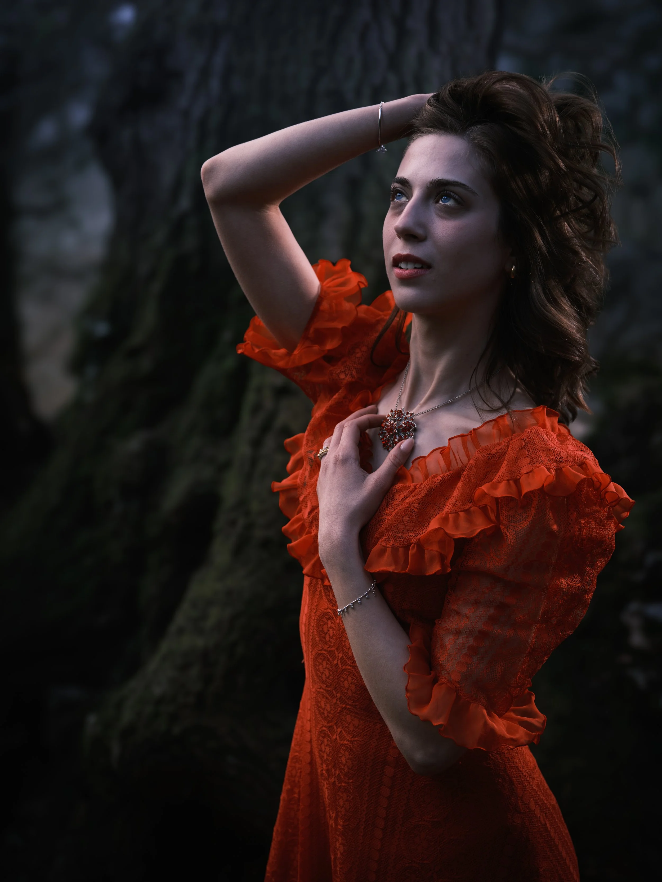 Red Dress in the Woods? a shoot with New York Model, Yenta