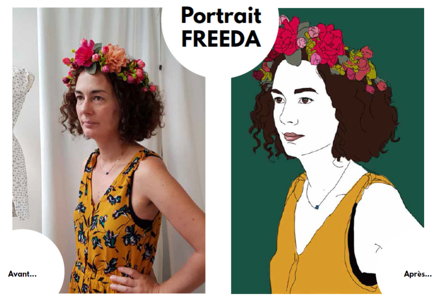 PORTRAIT PERSONNALISÉ "FREEDA"
