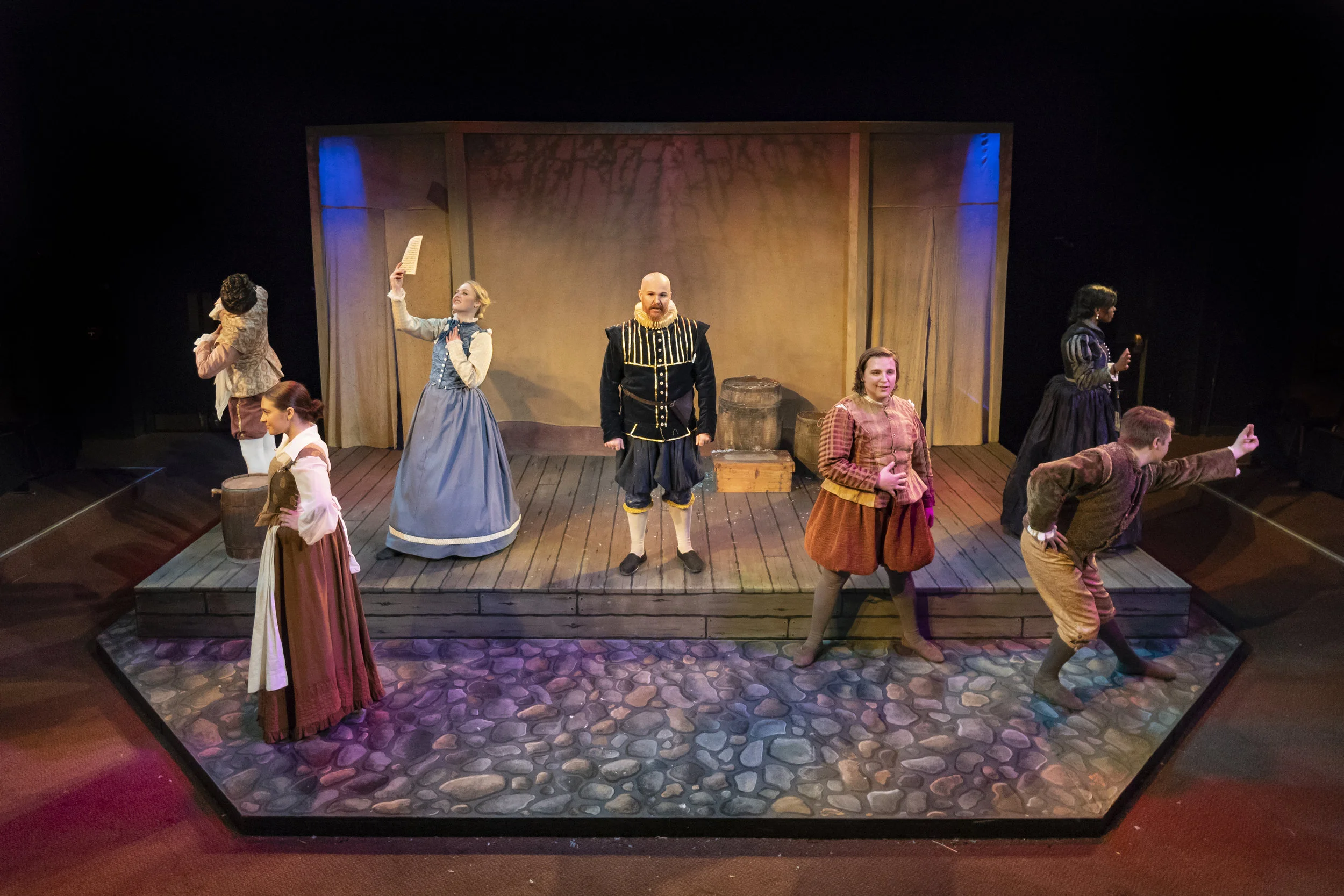 I Gelosi The University of Alabama Dept. of Theatre & Dance; Allan Bales Theatre Director: Elizabeth Kirkland Scenic Designer: Savannah Callais Lighting Designer: Jonathan Harder Costume Designer: Brenda Birkeland Technical Director: Jorda