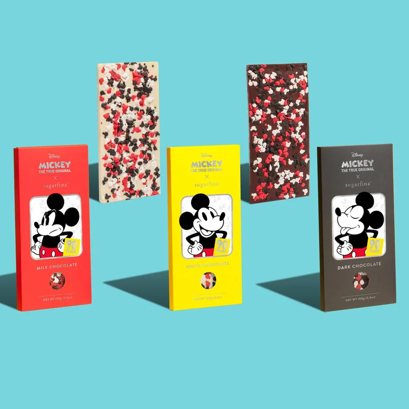 Disney Mickey Mouse Milk, White, and Dark Chocolate Bars