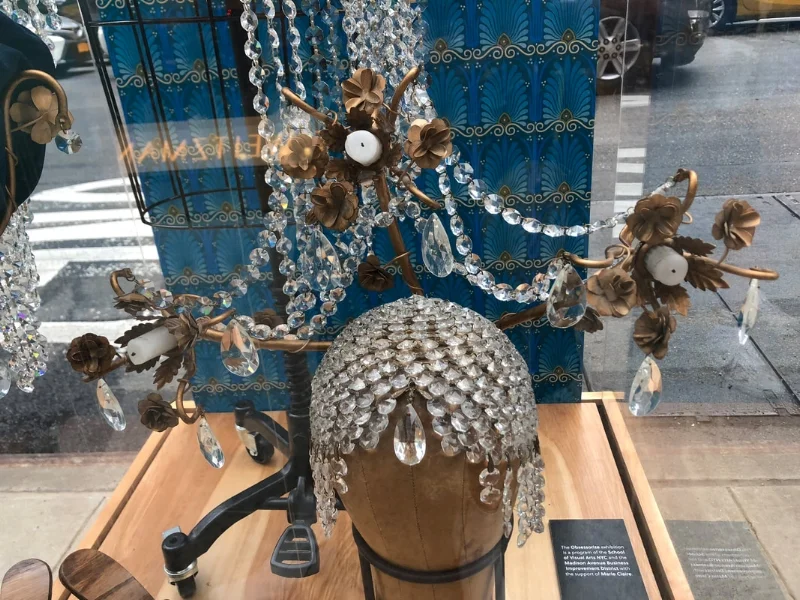 This wearable work of art looks like it came straight out of Gatsby’s mansion, with touches of gold-dusted flowers that contribute to its allure.