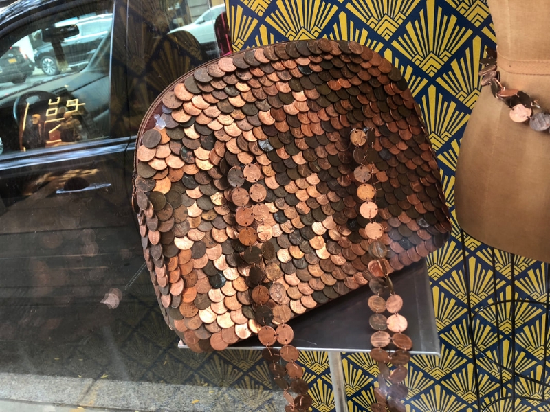 This pocketbook may be made from pennies, but the quality of the creation strikes gold.
