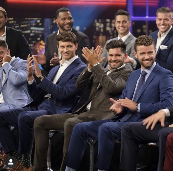 Donald (back row, far right) with fellow cast members on the Paradise reunion special
