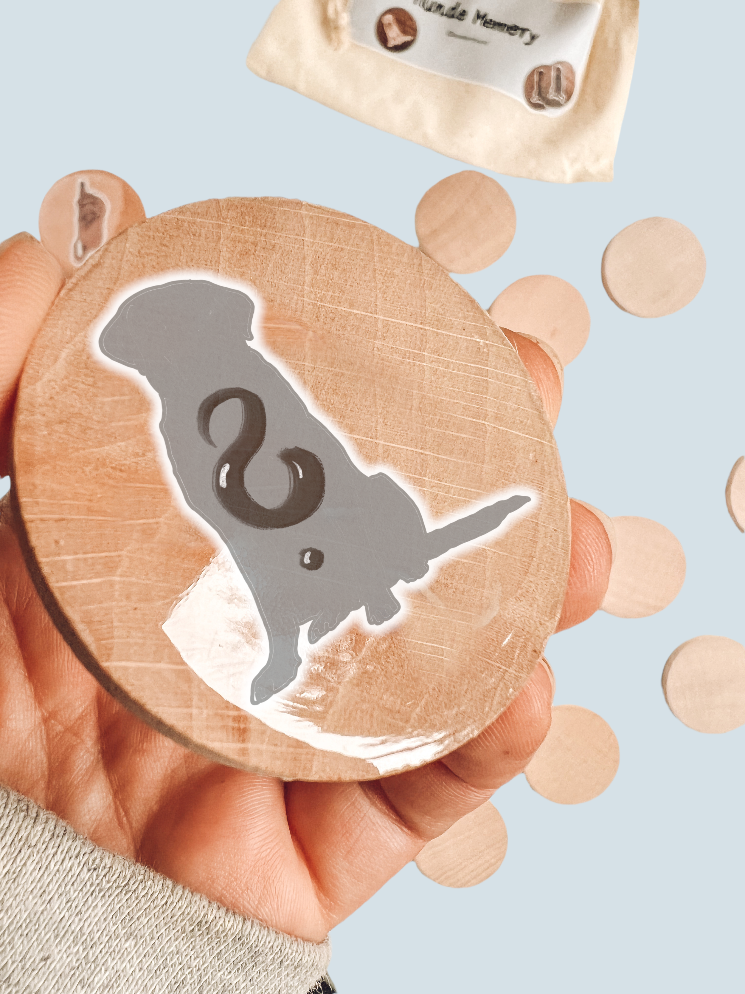 Hunde-MemoSpiel - Zubehör: personalisiertes Holzscheiben-Set