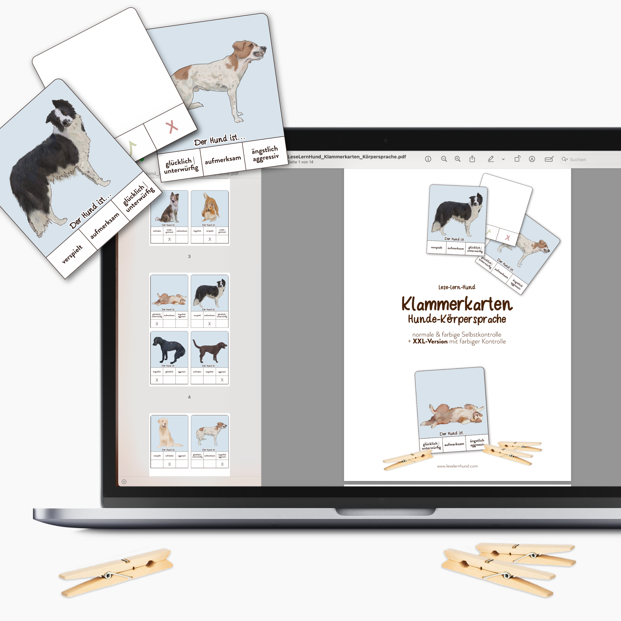 Klammerkarten - Hunde-Körpersprache