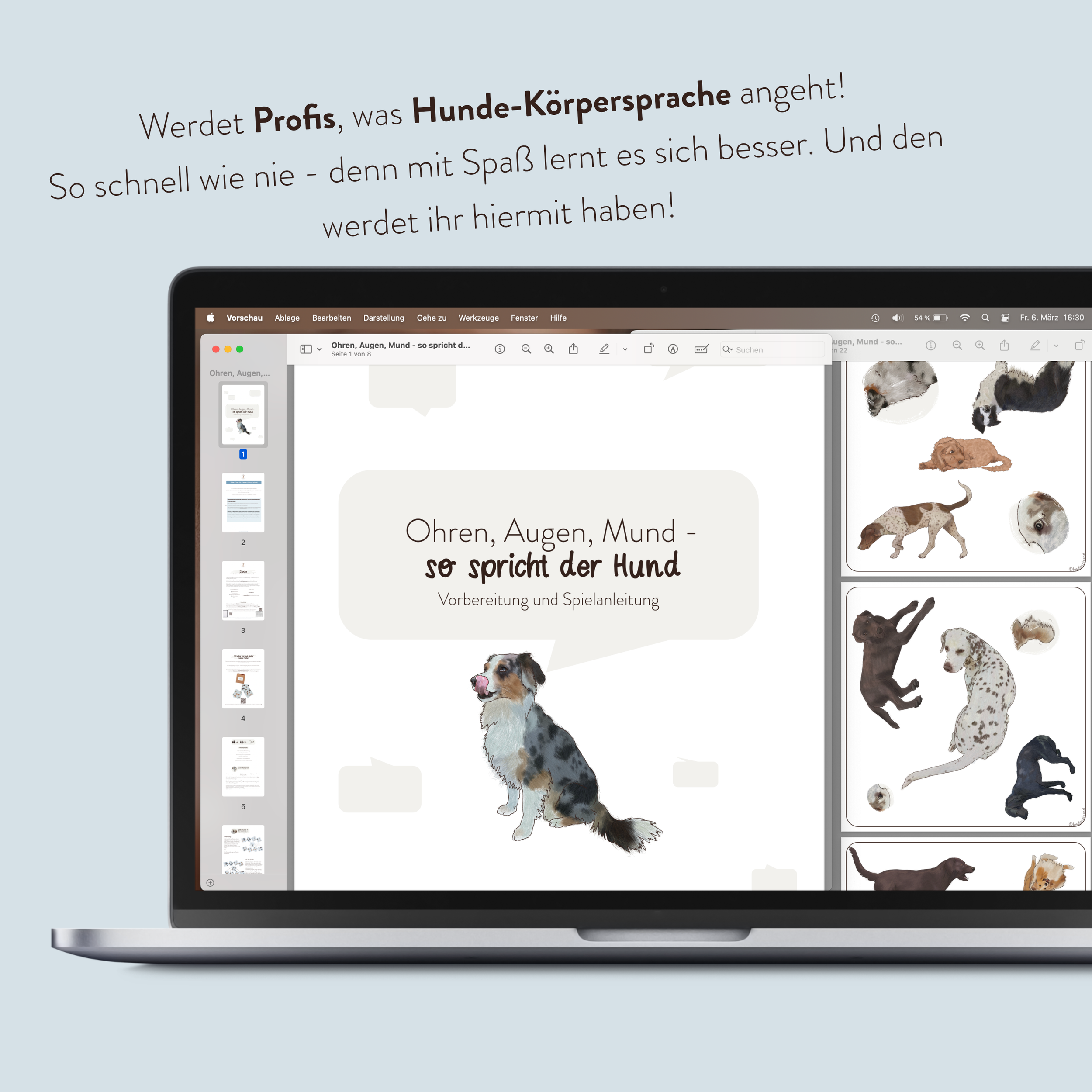 Spiel: Augen, Ohren, Mund - so spricht der Hund – digital