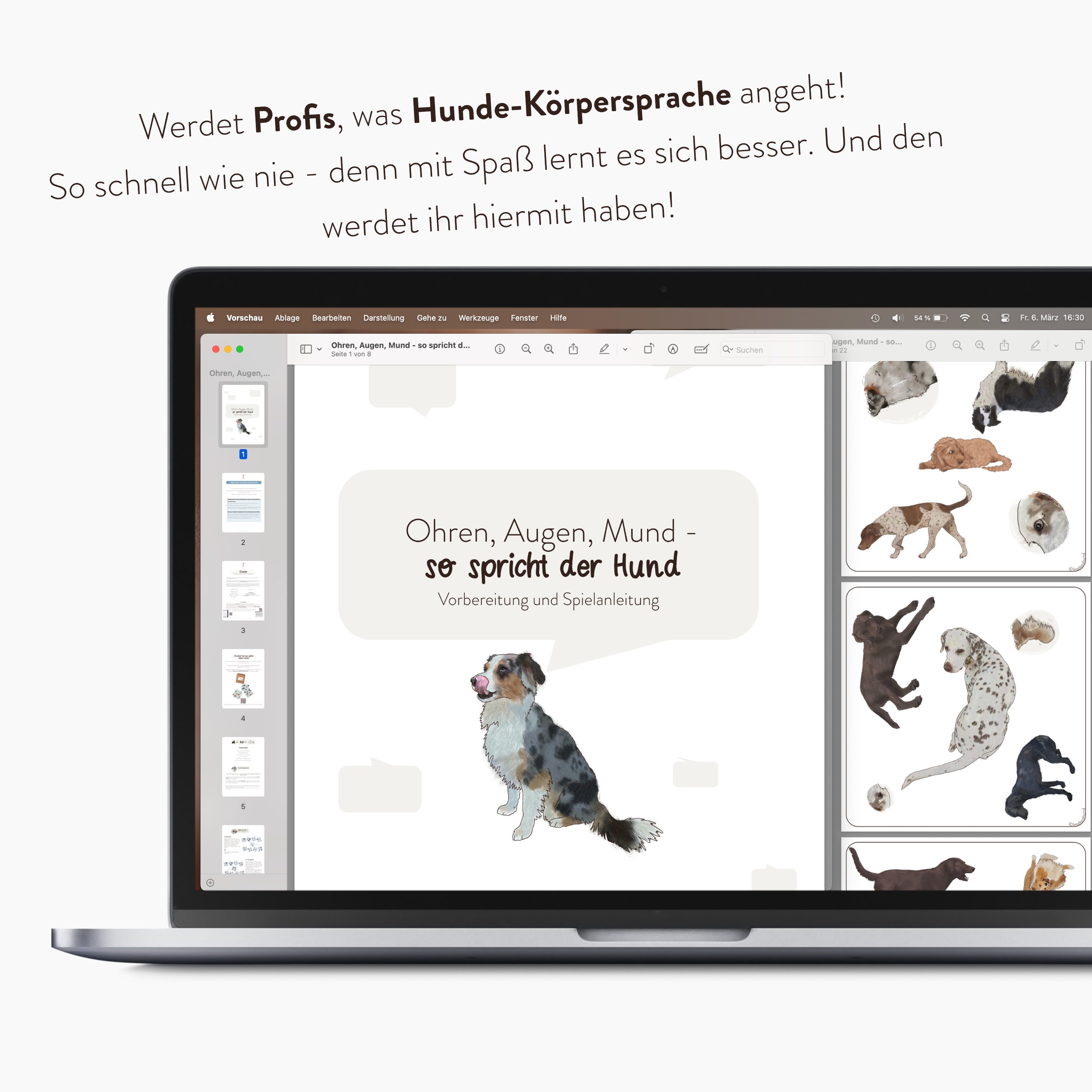 Spiel: Augen, Ohren, Mund - so spricht der Hund – digital