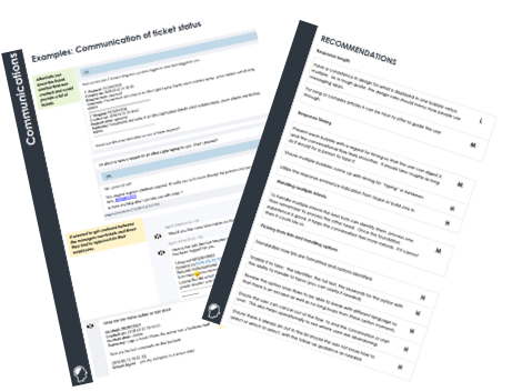Client report demonstrating where to measurably improve the experience as it relates to efforts required.