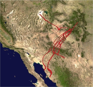 Trajectory analyses show a majority of dust storms emanating from the CO Plateau Region–Taken from the presentation “Radiative effects of desert dust deposits in alpine snow” by Dr. Tom Painter