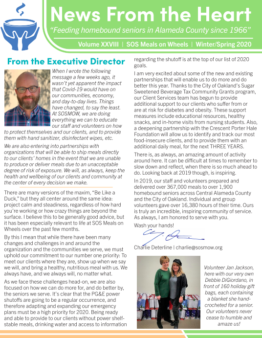Winter/Spring 2020 Newsletter