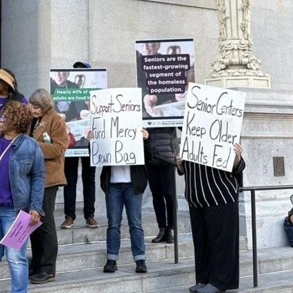 Seniors Rally at Oakland City Hall