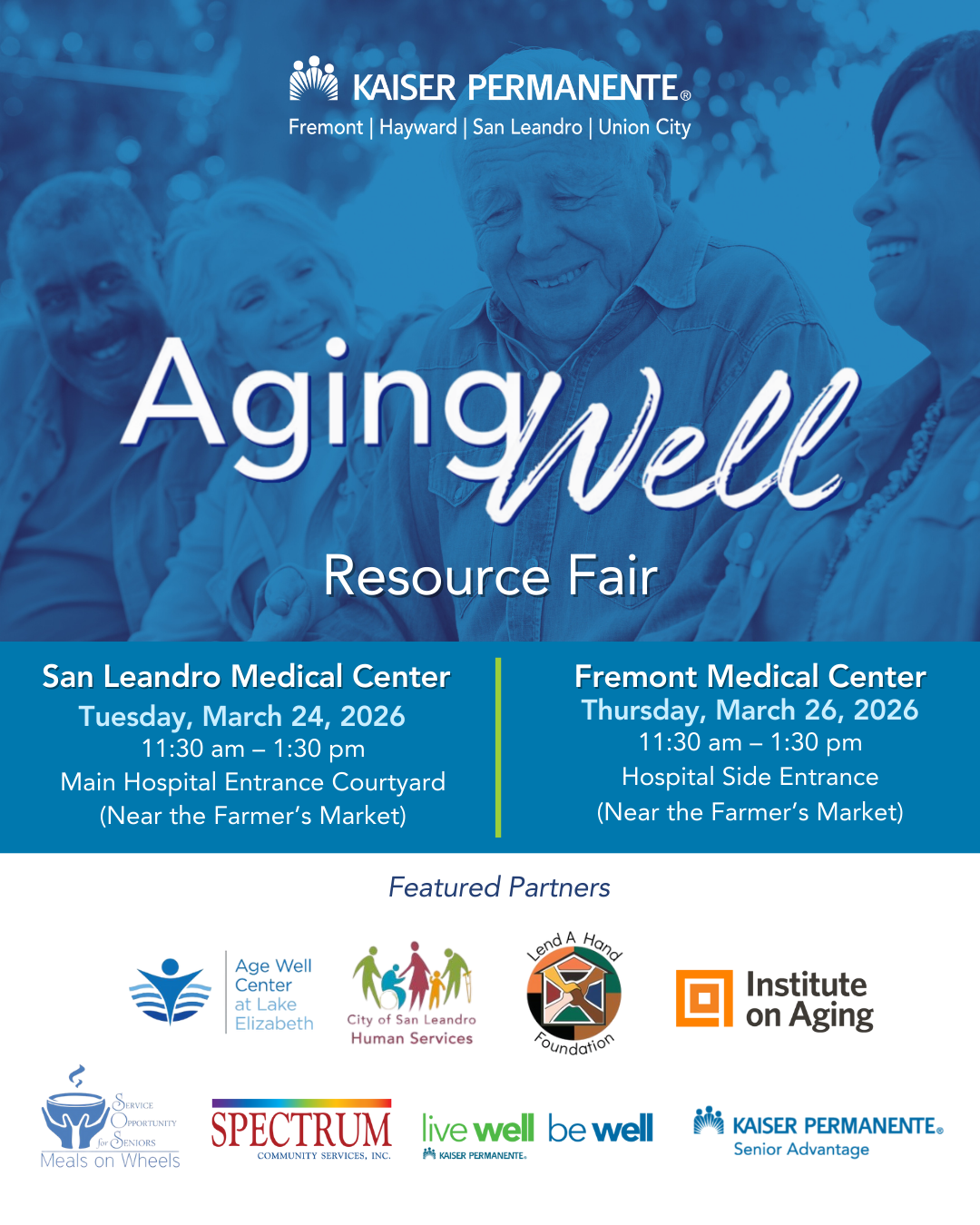Kaiser Permanente Greater Southern Alameda Area’s Aging Well Resource Fair