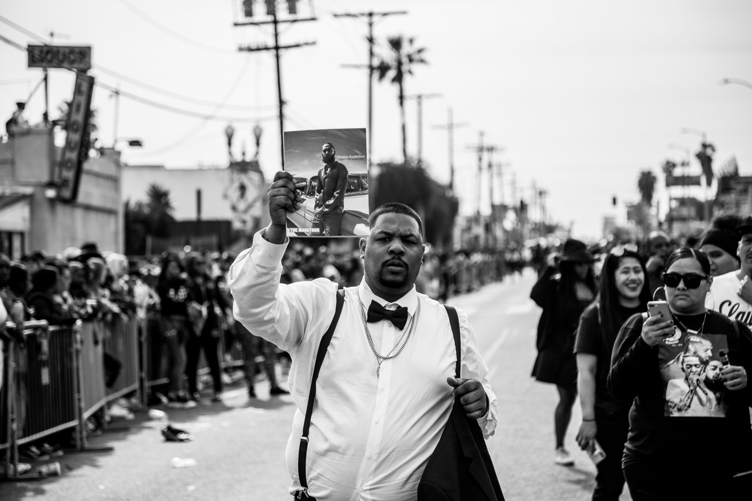  Photos from the Nipsey Hussle funeral procession on April 11, 2019.  