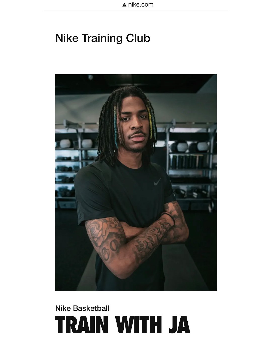 Ja Morant Nike Training Club — Rob Liggins