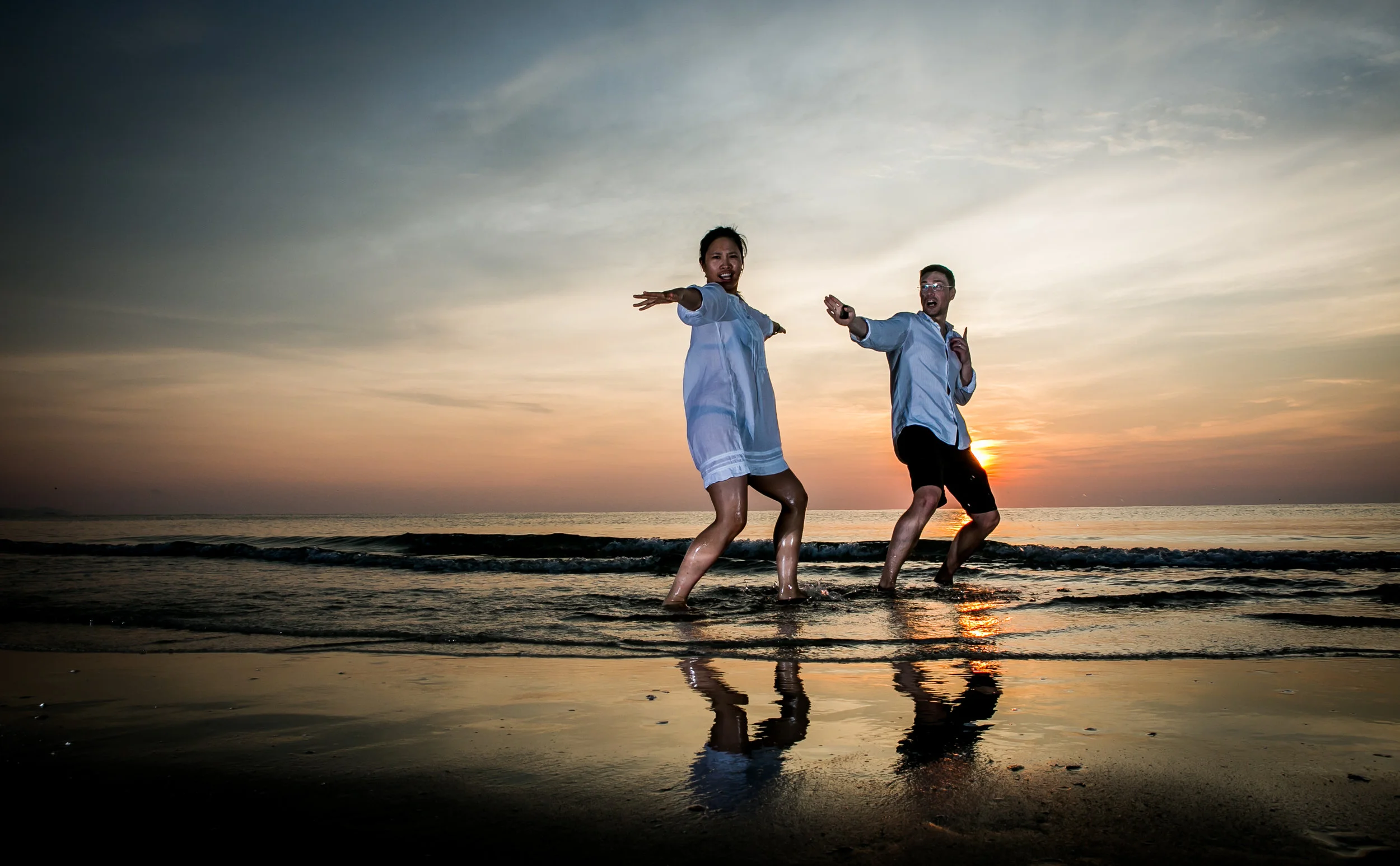 Beach pranksters