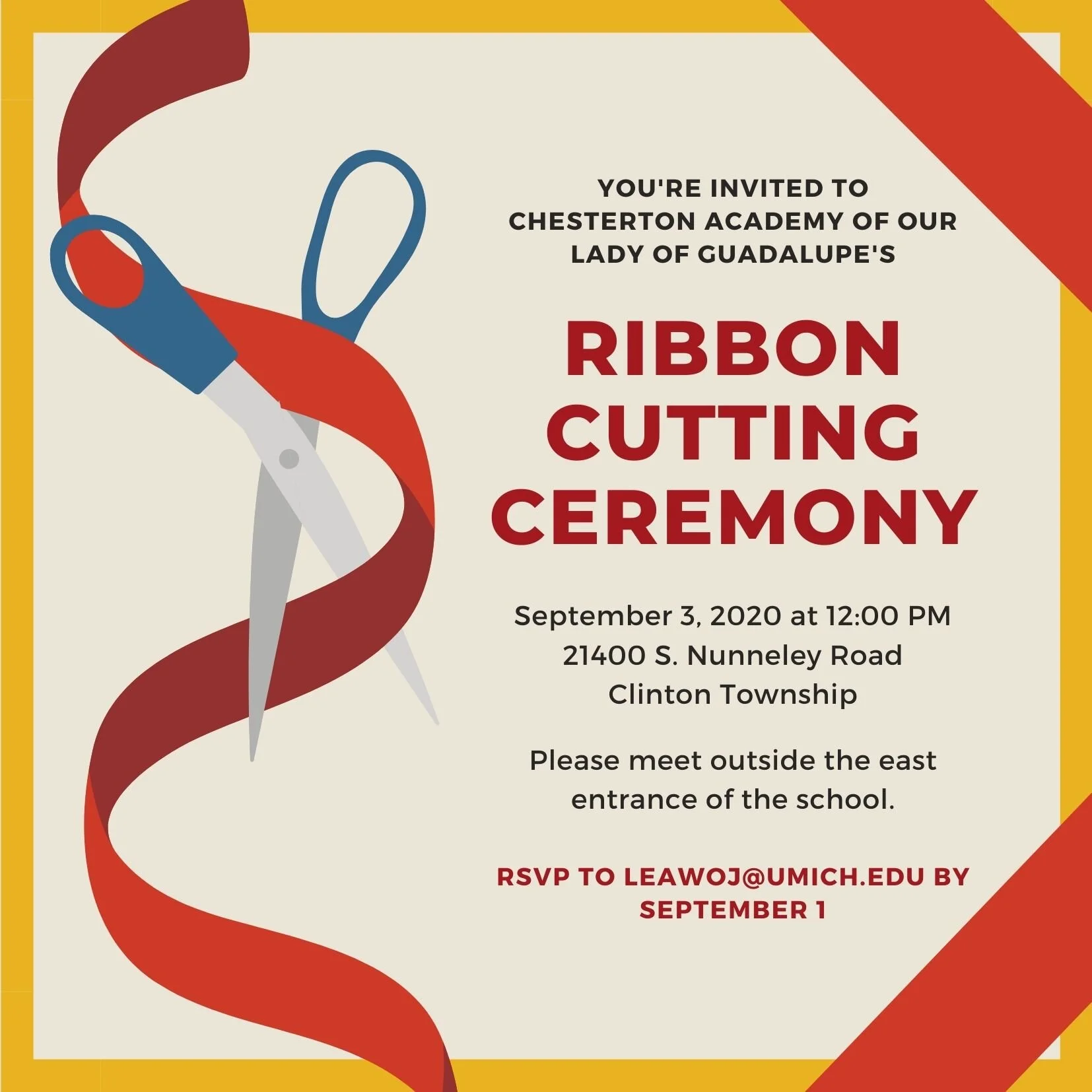 Ribbon Cutting Ceremony Invitation Template