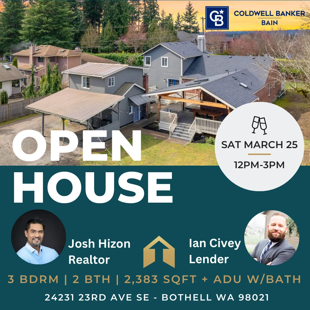 OPEN HOUSE - THIS WEEKEND!!!​​​​​​​​
24231 23rd Ave SE, Bothell WA​​​​​​​​
*​​​​​​​​
Friday -  5-7pm ​​​​​​​​
Saturday - 12-3pm - w/lender Ian Civey ​​​​​​​​
Sunday -  1-4pm ​​​​​​​​
*​​​​​​​​
I'll be hosting Open Houses all weekend at this beautiful