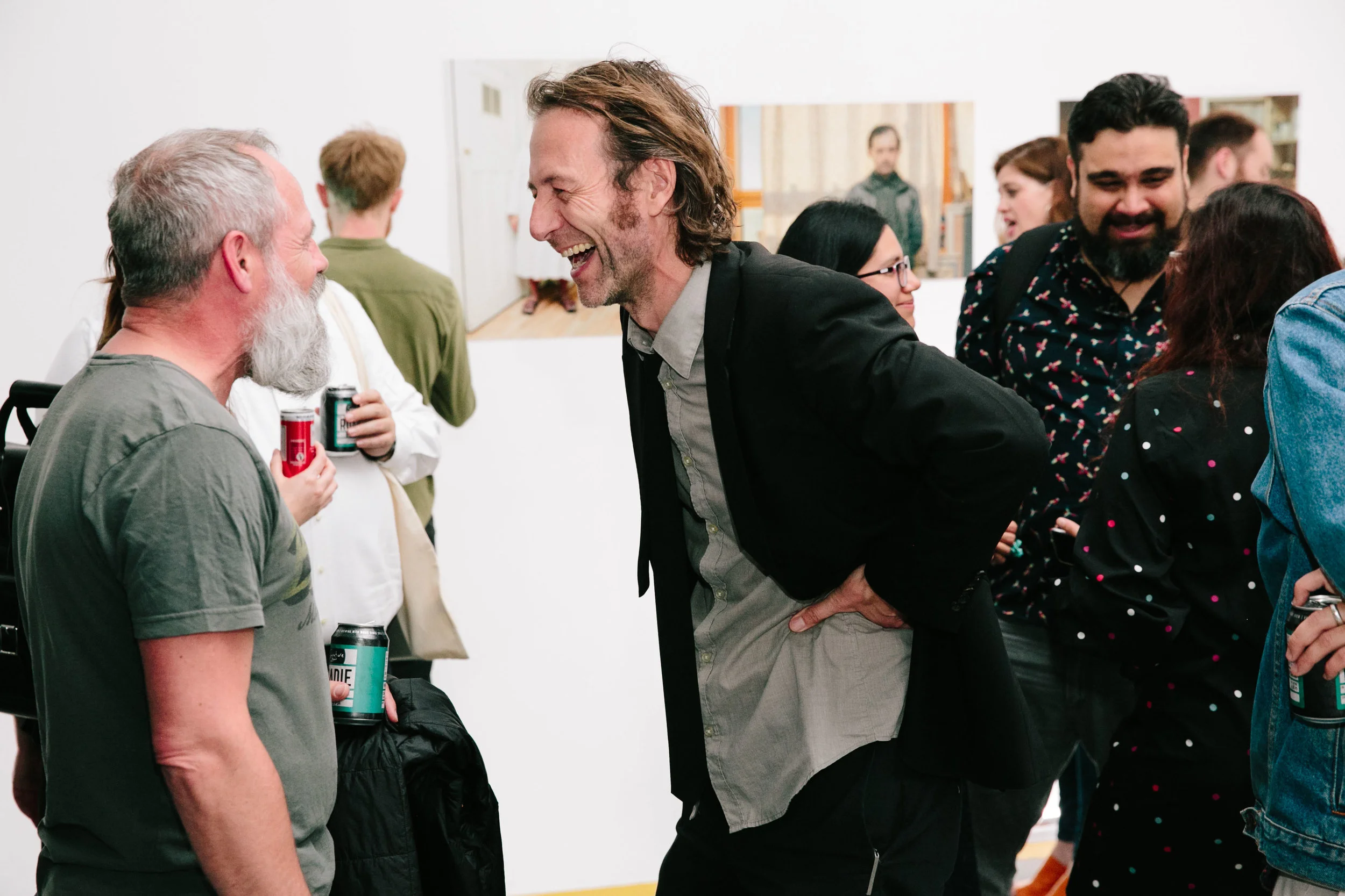 Ian Crockart and previous Futures judge Mike Bone sharing a joke.