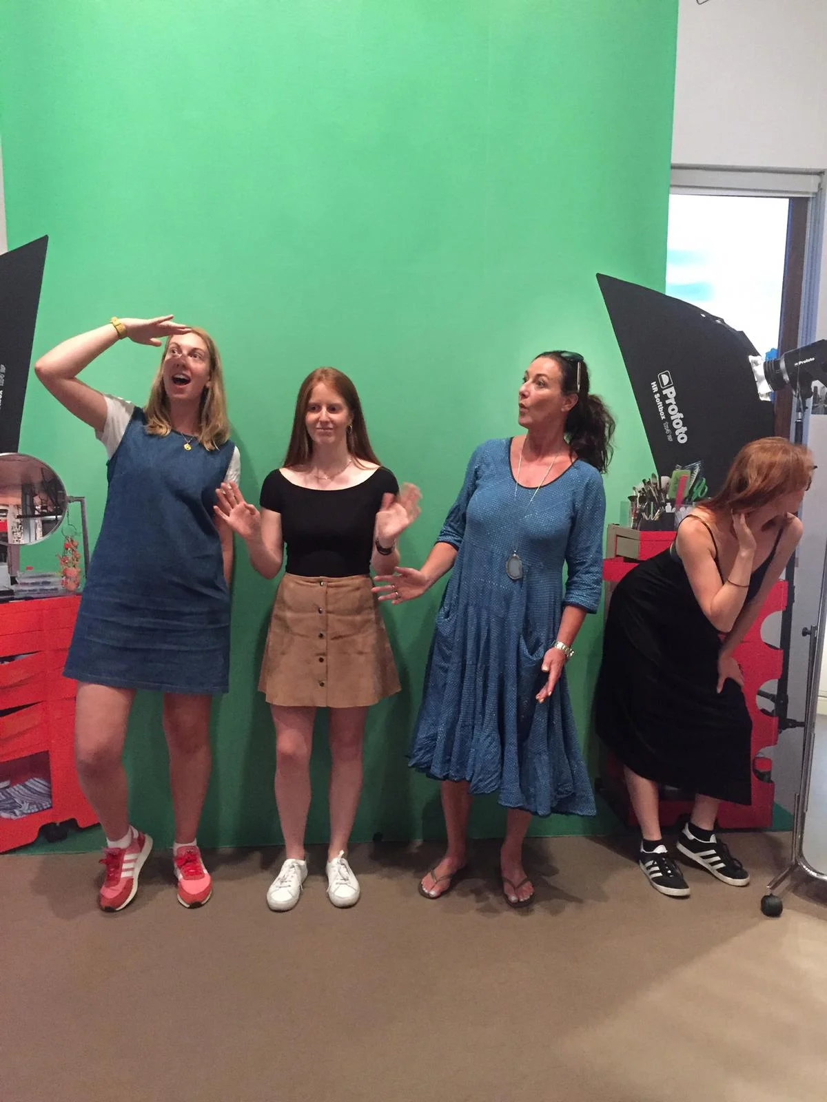 Clio, Anna, Lisa, Chloe (and Georgina behind the camera)